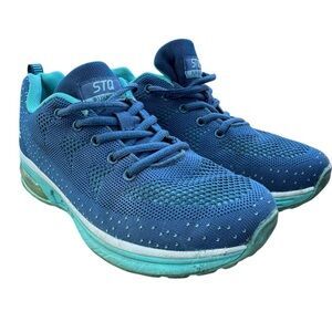 STQ Air - Running walking work out shoes sneakers teal blues size 7.5